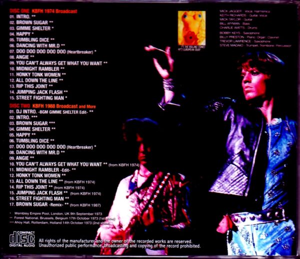 Rolling Stones/London,UK 1973 & more KBFH Broadcast - Image 2