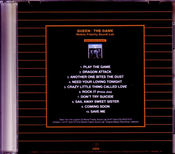 Queen/The Game Original US Mobile Fidelity Sound - Image 2