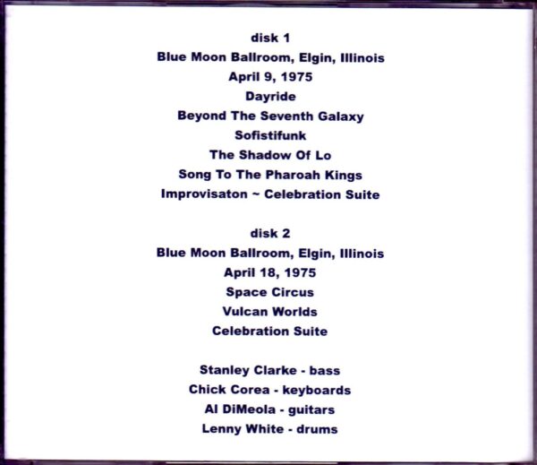 Return to Forever/IL,USA 1975 2 Days - Image 2