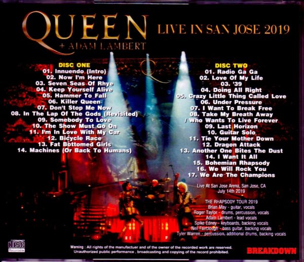 Queen,Adam Lambert/CA,USA 2019 - Image 2