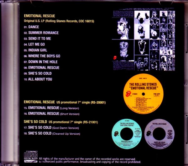 Rolling Stones/Emotional Rescue Original US LP Ver. - Image 2
