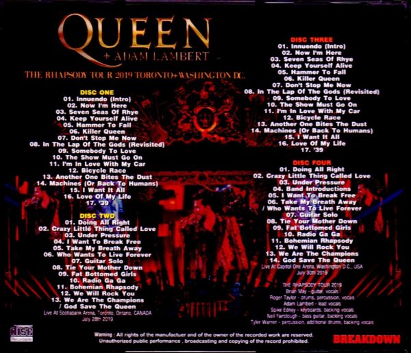 Queen,Adam Lambert/Canada 2019 & more - Image 2