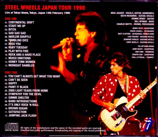 Rolling Stones/Tokyo,Japan 2.14.1990 Uncirculated Master - Image 2