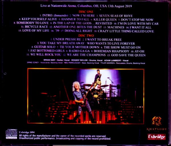 Queen,Adam Lambert/OH,USA 2019 - Image 2