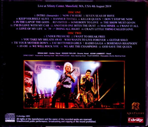 Queen,Adam Lambert/MA,USA 2019 - Image 2