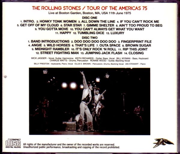 Rolling Stones/MA,USA 6.11.1975 - Image 2