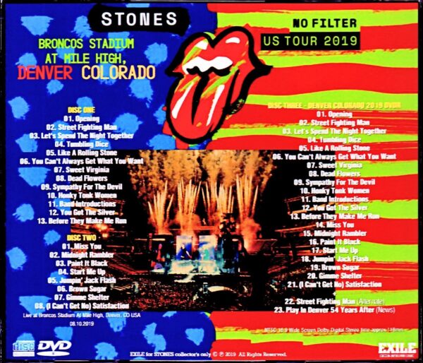 Rolling Stones/CO,USA 2019 S & V - Image 2