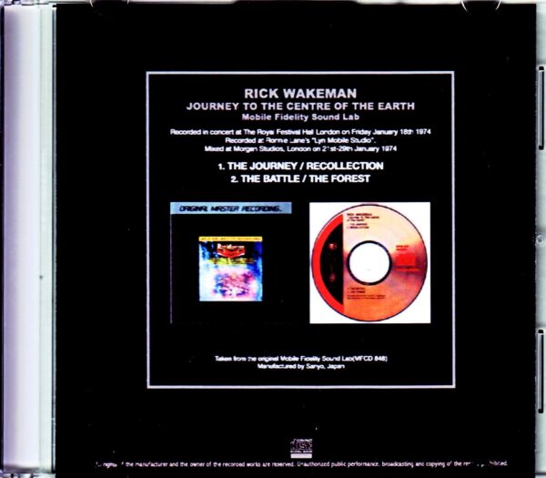 Rick Wakeman/Journey to the Center of the Earth Original Mobile Fidelity Sound Lab - Image 2