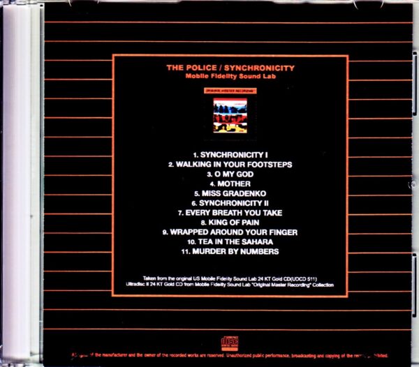 Police/Synchronicity Original US Mobile Fidelity Sound Lab - Image 2