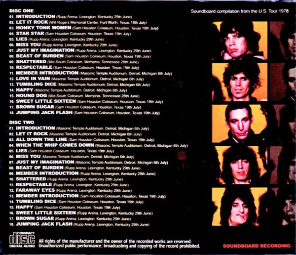 Rolling Stones/Soundboard compilation from the U.S. Tour 1978 - Image 2