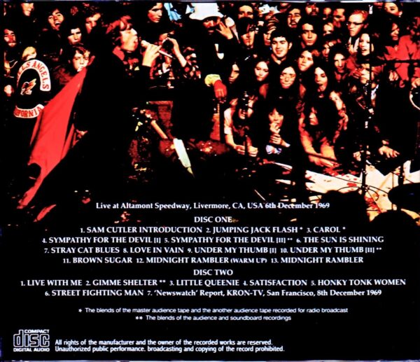 Rolling Stones/CA,USA 12.6.1969 Upgrade - Image 2