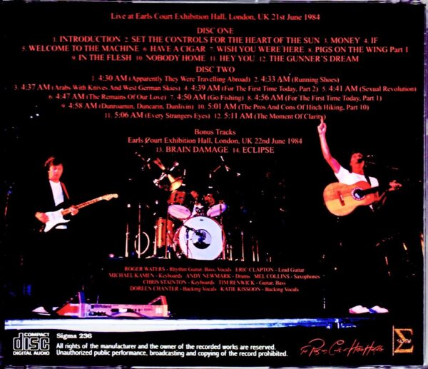 Roger Waters,Eric Clapton/London,UK 6.21.1984 - Image 2