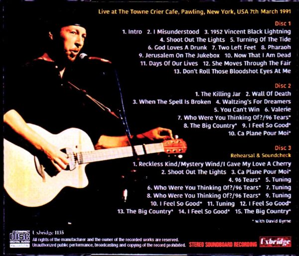 Richard Thompson,David Byrne/NY,USA 1991 & SC - Image 2