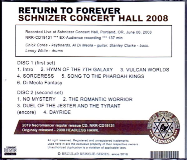 Return to Forever/OR, USA 2008 - Image 2