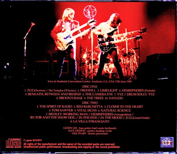 Rush/CA,USA 6.12.1981 - Image 2