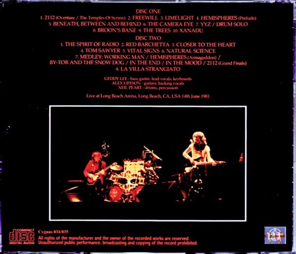 Rush/CA,USA 6.14.1981 - Image 2