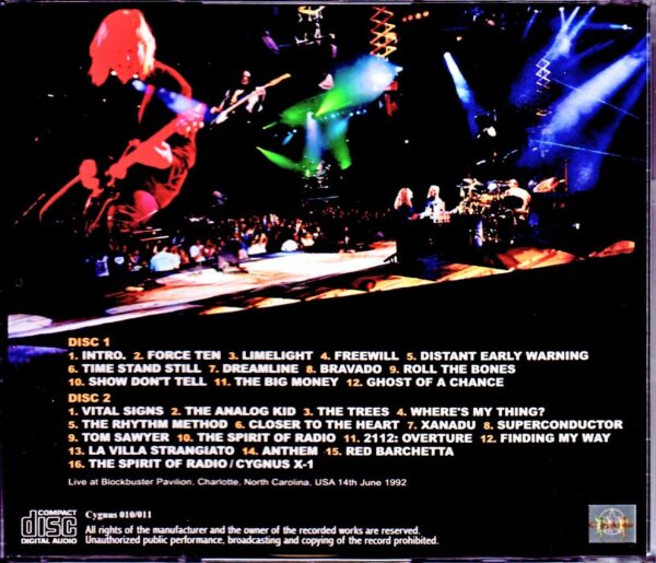 Rush/NC,USA 1992 Upgrade & Longer Version - Image 2