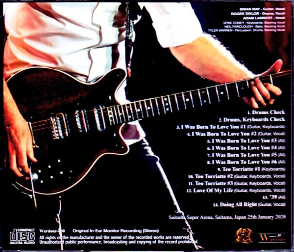 Queen,Adam Lambert/Saitama,Japan 1.25.2020 Soundcheck IEM Version - Image 2