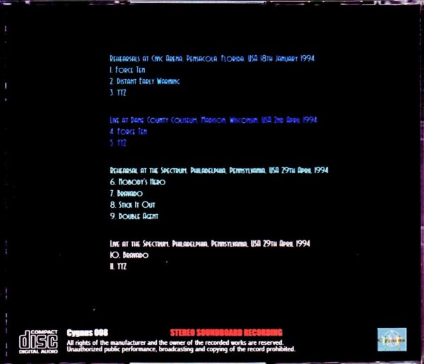 Rush/Rare Rehearsals and Live Tracks from 1994 - Image 2