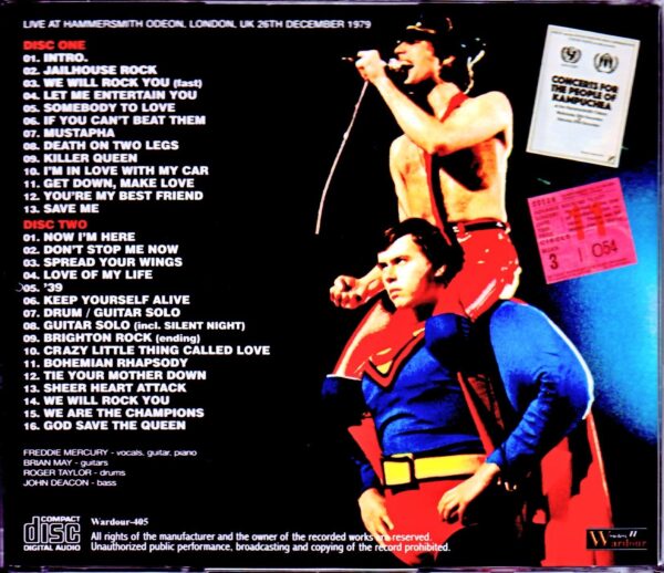 Queen/London,UK 12.26.1979 Legendary Master Tapes - Image 2