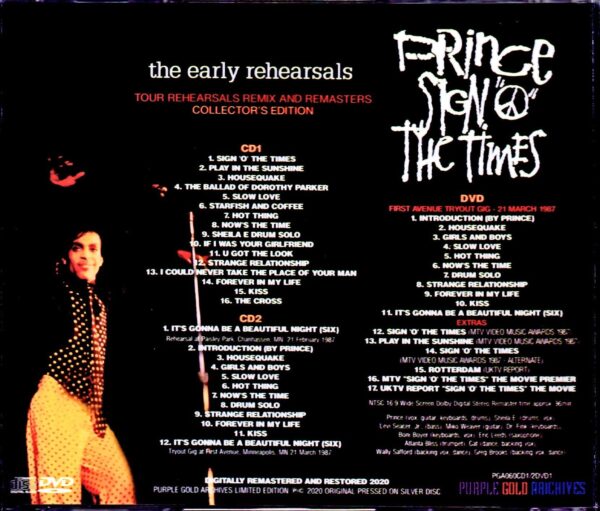 Prince/Sign O the Times Tour Rehearsals & more