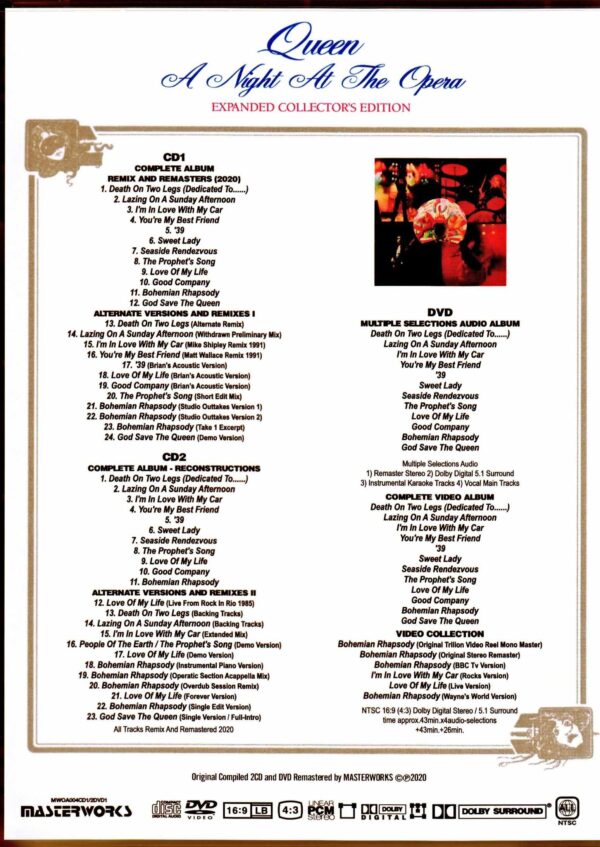 Queen/A Night at the Opera Expanded Collector's Edition - Image 2