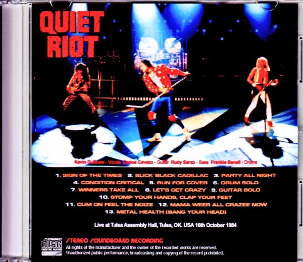 Quiet Riot/OK, USA 1984 - Image 2