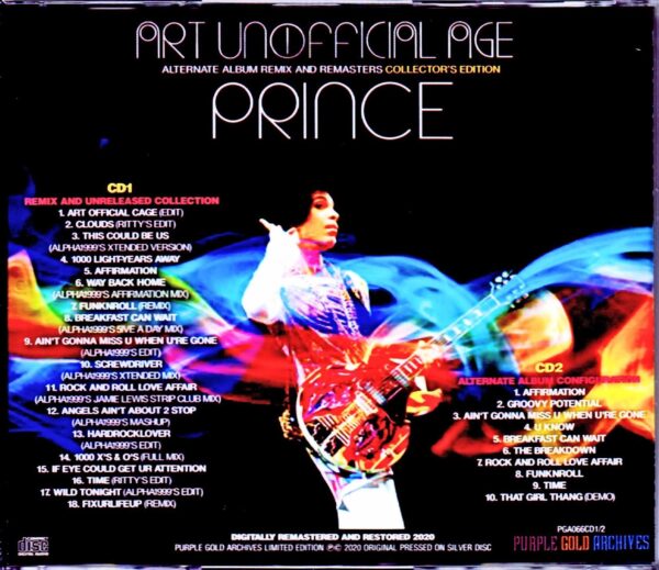 Prince/Art Official Age Alternate Remix and Remaster - Image 2
