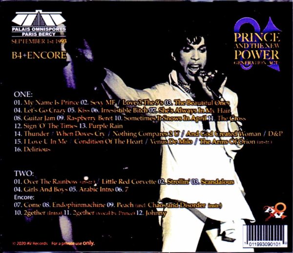 Prince/France 9.1.1993 Complete - Image 2