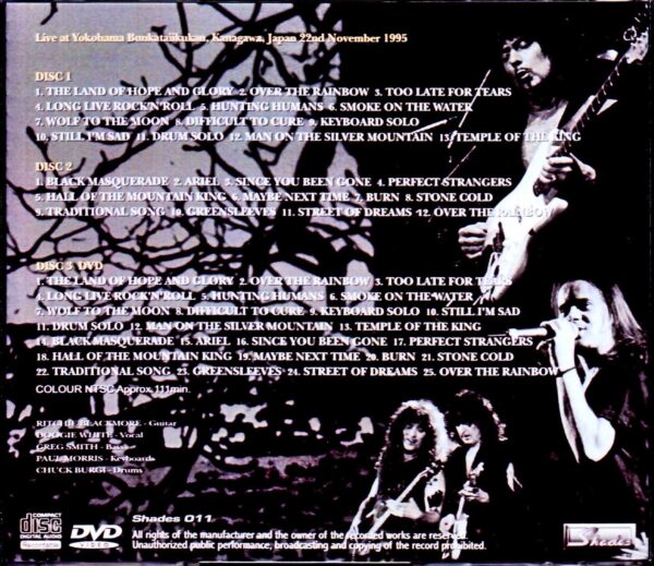 Ritchie Blackmore's Rainbow/Kanagawa,Japan 1995 S & V - Image 2