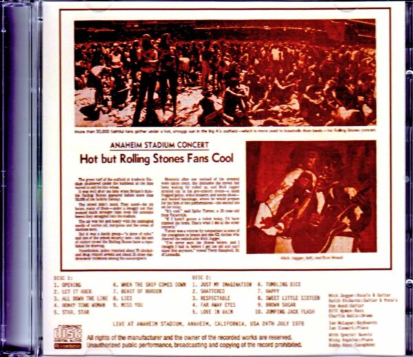 Rolling Stones/CA, USA 7.24.1978 - Image 2