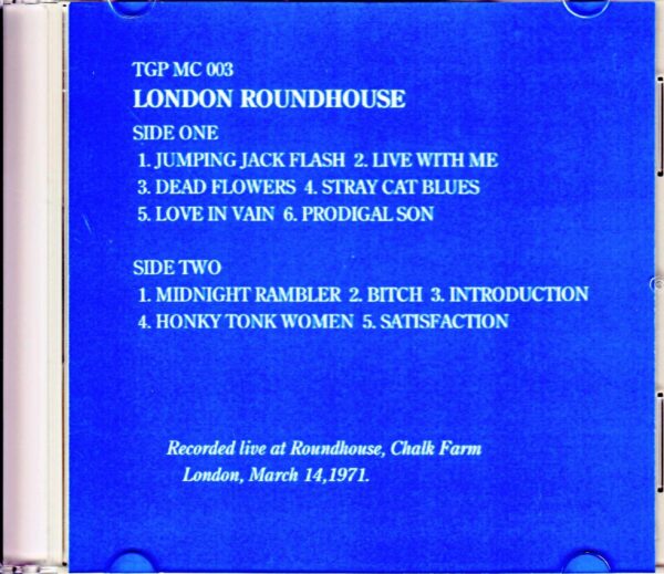 Rolling Stones/London,UK 1971 Original Cassette Tape - Image 2