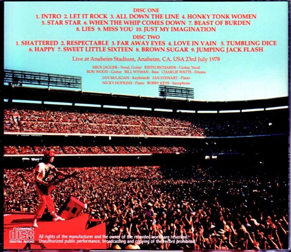 Rolling Stones/NY,USA 7.23.1978 Upgrade - Image 2