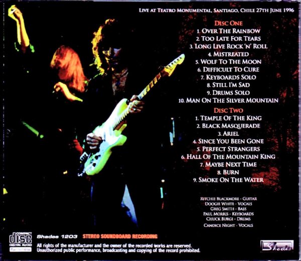 Ritchie Blackmore's Rainbow/Chile 1996 Upgrade - Image 2