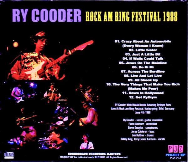 Ry Cooder/Germany 1988 - Image 2