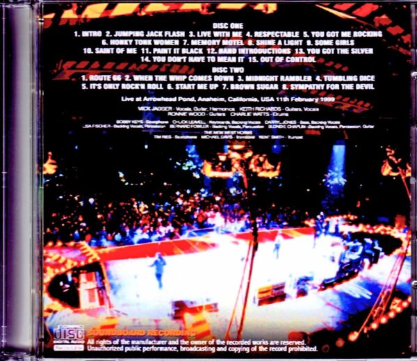 Rolling Stones/CA,USA 2.11.1999 ALD Recording - Image 2