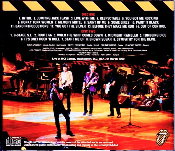Rolling Stones/WA,USA 3.7.1999 MK4 New DAT Master - Image 2