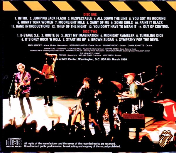 Rolling Stones/WA,USA 3.8.1999 MK4 New DAT Master - Image 2