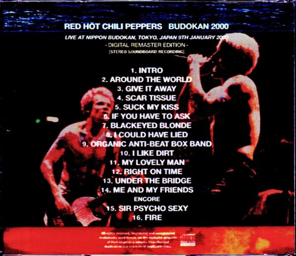 Red Hot Chili Peppers/Tokyo,Japan 2000 Remastered - Image 2