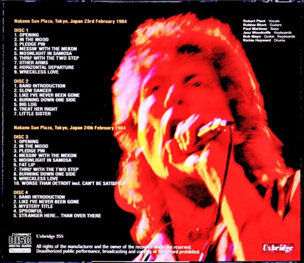 Robert Plant/Tokyo,Japan 1984 2Days Complete - Image 2