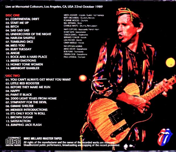 Rolling Stones/CA,USA 10.22.1989 Remastered - Image 2