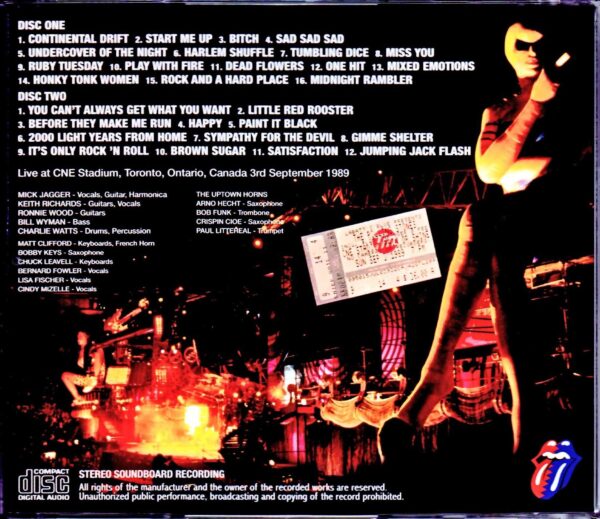 Rolling Stones/Canada 9.3.1989 - Image 2