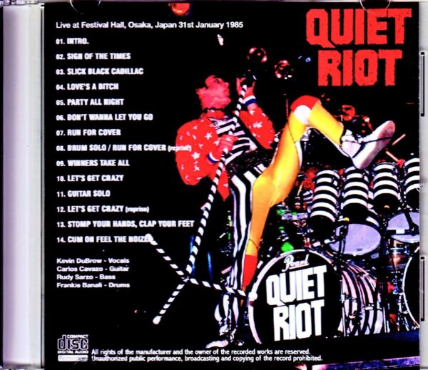 Quiet Riot/Osaka, Japan 1985 - Image 2