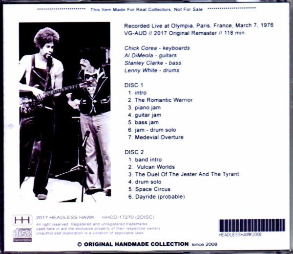 Return to Forever,Chick Corea,Al di Meola/France 1976 - Image 2