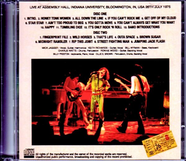 Rolling Stones/IN,USA 1975 - Image 2
