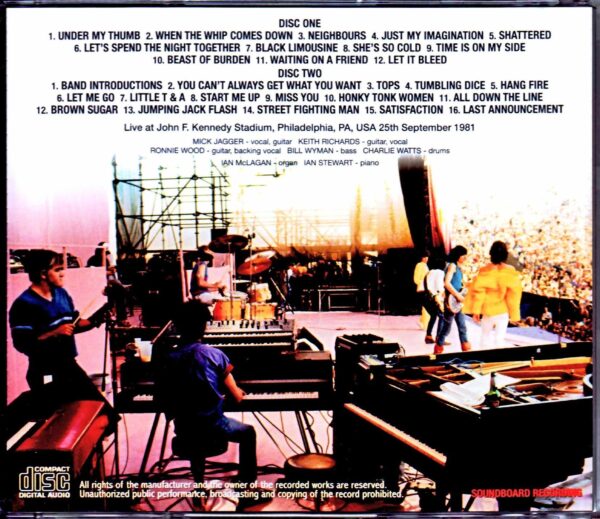 Rolling Stones/PA,USA 9.25.1981 - Image 2