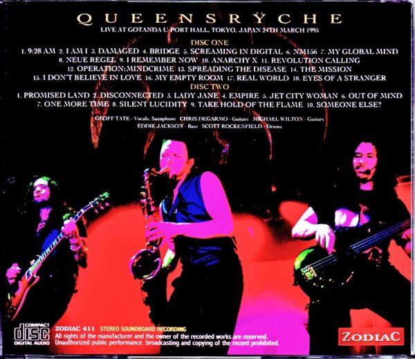 Queensryche/Tokyo,Japan 3.24.1995 Upgrade - Image 2