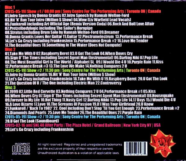 Prince/Unreleased Canada 2015 2Shows - Image 2