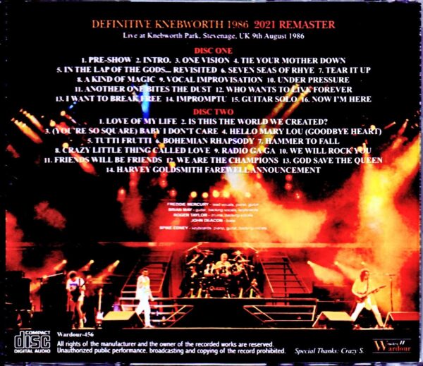 Queen/UK 8.9.1986 Upgrade - Image 2