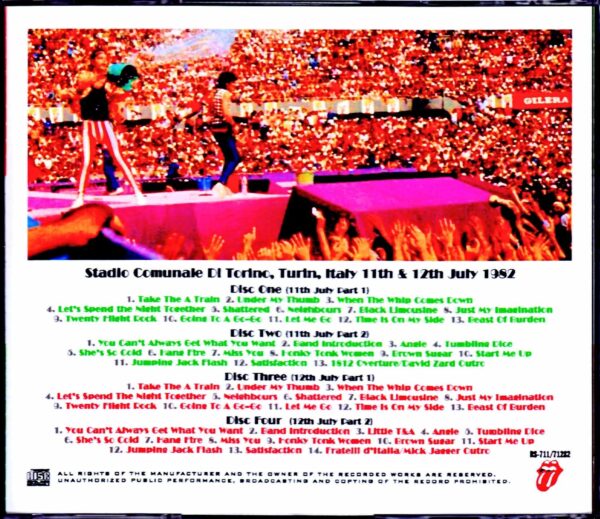 Rolling Stones/Italy 1983 2Days - Image 2
